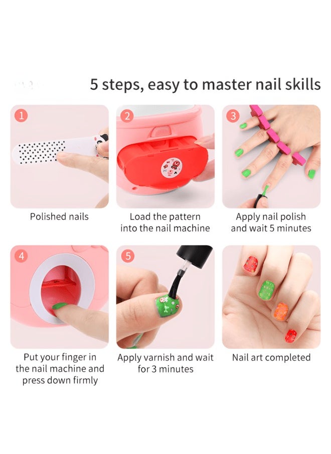 Nail Machine Nail Care Play Set Mini Mousse Cosmetic Makeup Kit for Kids Fun Nail Art & Beauty Set for Creative Play