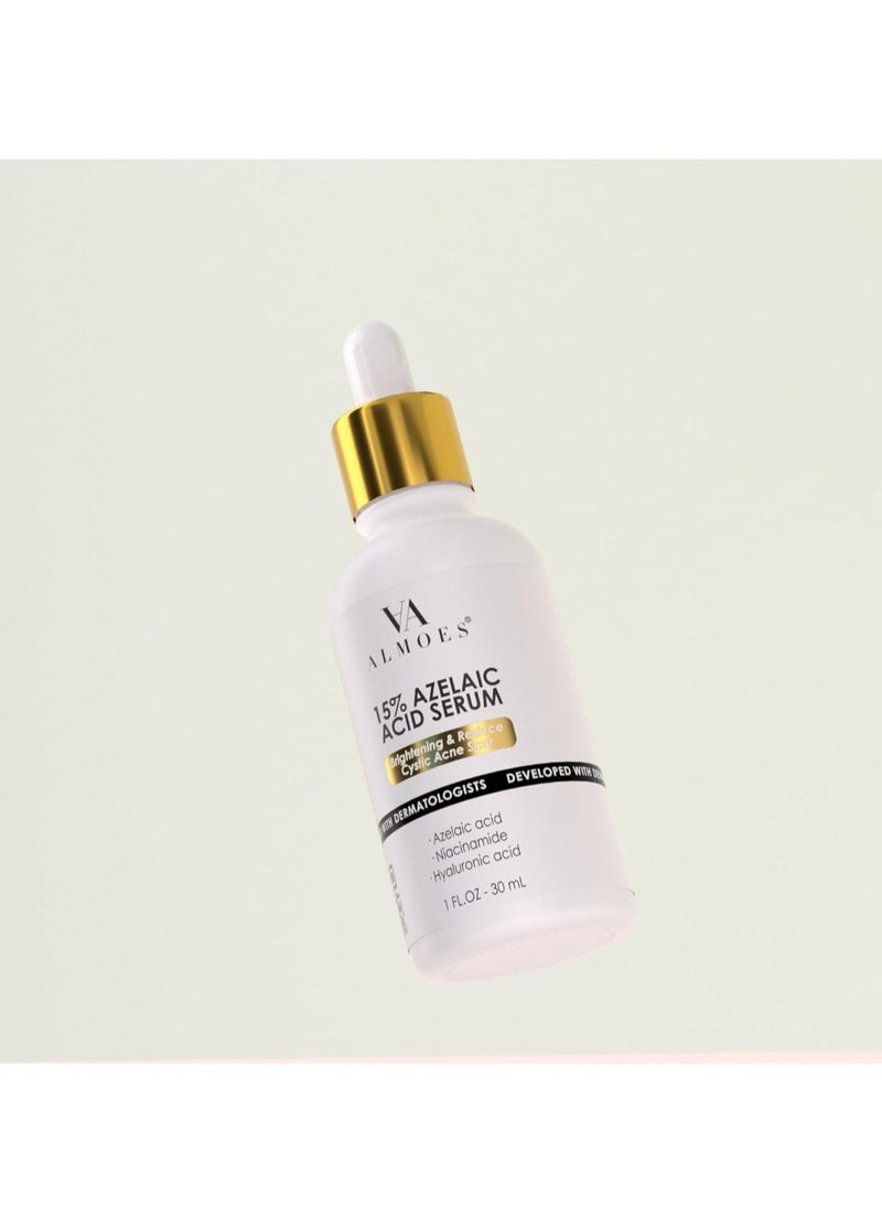 Almoes Azelaic Acid Skin Serum,Brightening,Niacinamide,Vitamin C,B5 30ML