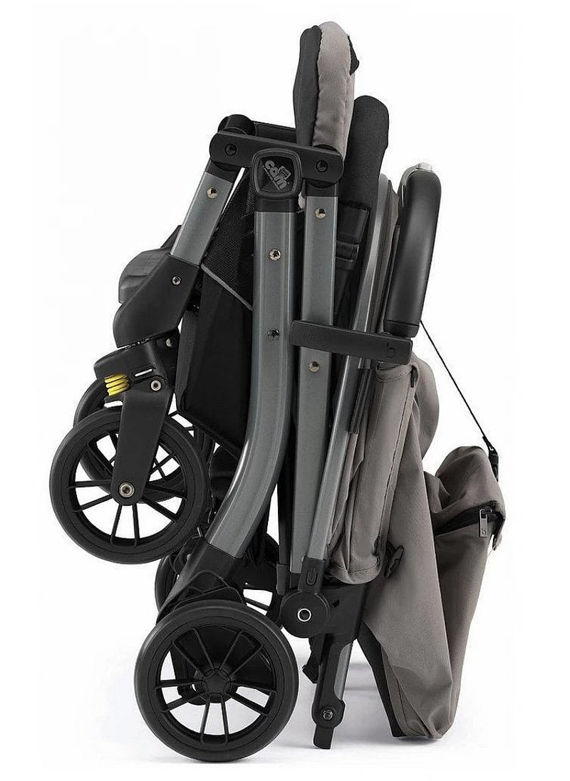Super Compact Folding 202 Umbrella Stroller, Lightweight And Compact Compass Anthracite Color With Aluminium Frame, 5-Point Safety Harness