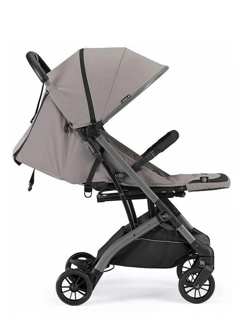 Super Compact Folding 202 Umbrella Stroller, Lightweight And Compact Compass Anthracite Color With Aluminium Frame, 5-Point Safety Harness