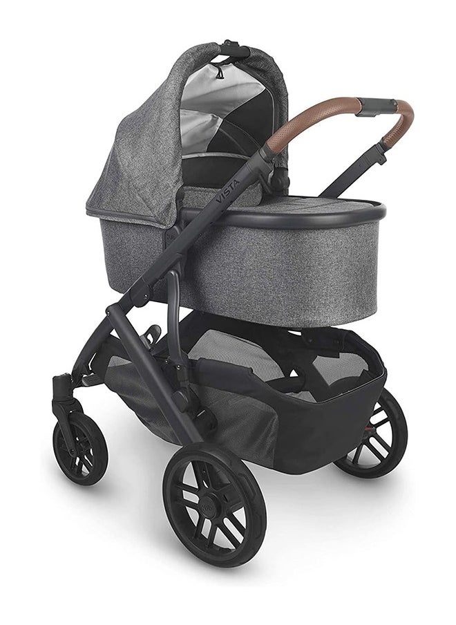 Vista V2 Convertible Stroller Grey Son Charcoal Melange With Carbon Frame And Saddle Leather, Durable And Stylish Double Stroller