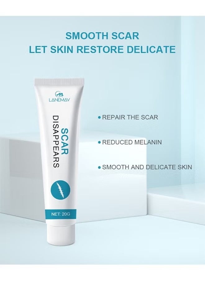 Scar Disappears-Medical Grade Silicone Scar Cream Advanced Scar Removal Gel For Surgical Scars Stretch Marks Acne Injury Burns Keloids Hypertrophic Old And New Scars