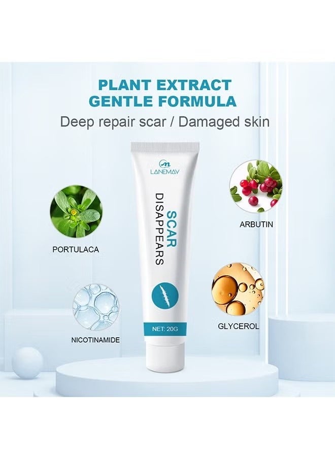 Scar Disappears-Medical Grade Silicone Scar Cream Advanced Scar Removal Gel For Surgical Scars Stretch Marks Acne Injury Burns Keloids Hypertrophic Old And New Scars