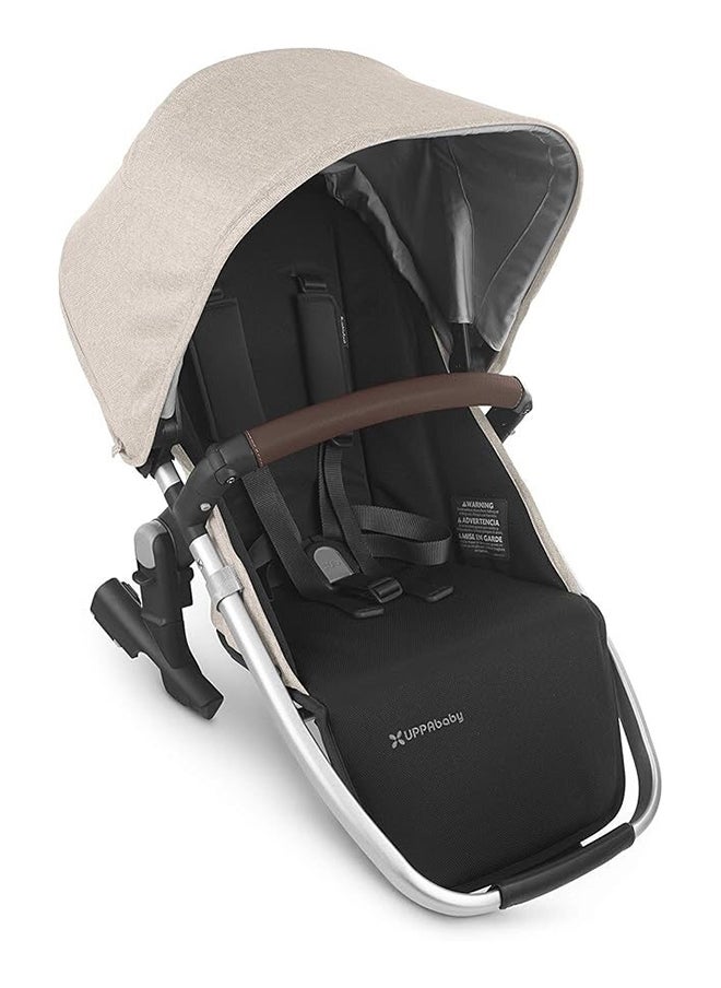 Rumbleseat V2 Multi - Position Stroller Seat – Declan – Oat Melange With Silver Frame And Chestnut Leather – Parent/Forward - Facing, Recline, Upf 50+ Canopy