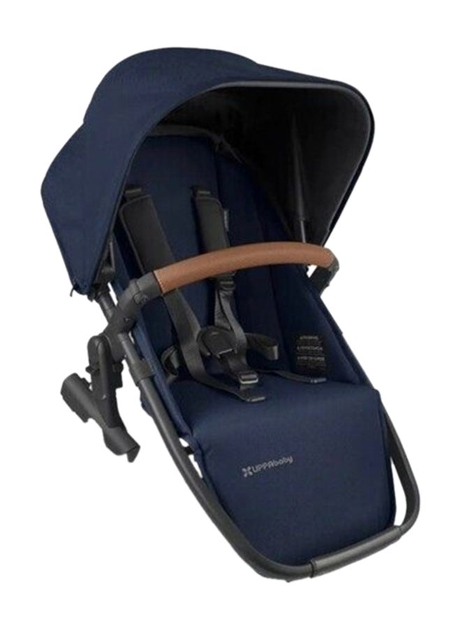 Rumbleseat V2 Multi - Position Stroller Seat, Noa Navy With Carbon Frame And Saddle Leather – Multi - Recline, Upf 50+ Canopy, 5 - Point Harness