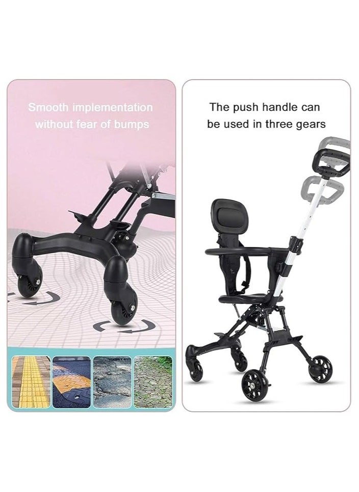 Baby Stroller Kids Stroller Baby Travel Stroller With Adjustable Handles And Backrest One-Hand Fold For Overhead Airplane Storage Shopping Walking Travel