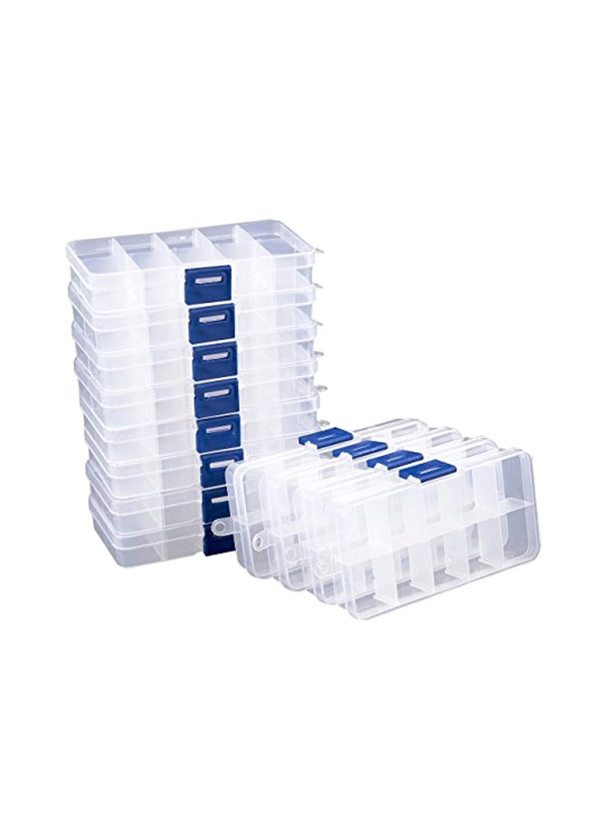 12-Piece Storage Container Clear 5x0.8x2.6inch