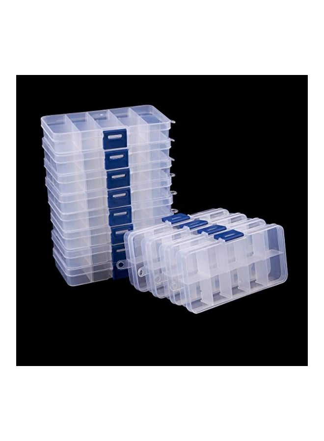 12-Piece Storage Container Clear 5x0.8x2.6inch