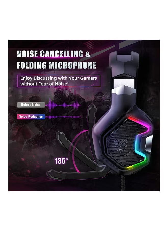 K10 Pro Wired Stereo Gaming Headset With Microphone