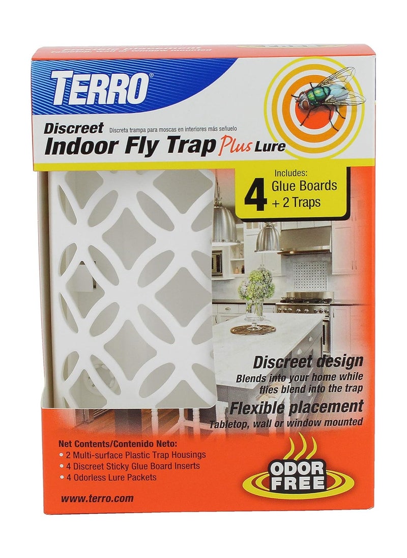 TERRO Odorless Indoor Fly Trap Plus Lure