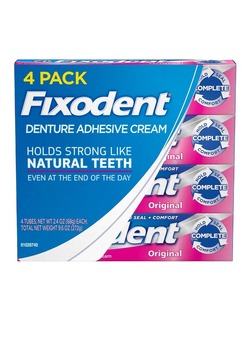 Fixodent Complete Original Denture Adhesive Cream, 4 pk./2.4 oz.