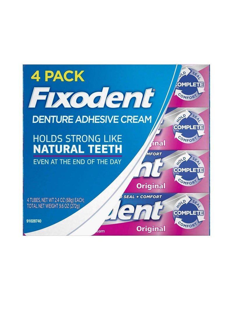 Fixodent Original Denture Adhesive Cream-2.4 oz, 4 pk