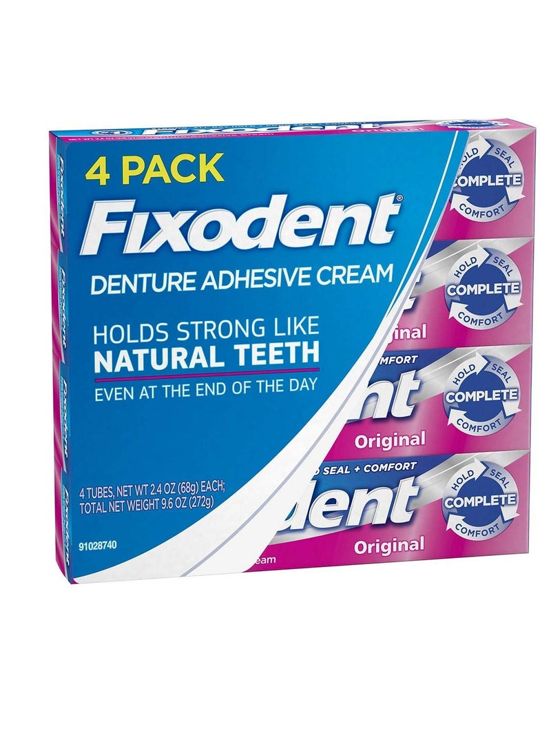 Fixodent Original Denture Adhesive Cream-2.4 oz, 4 pk