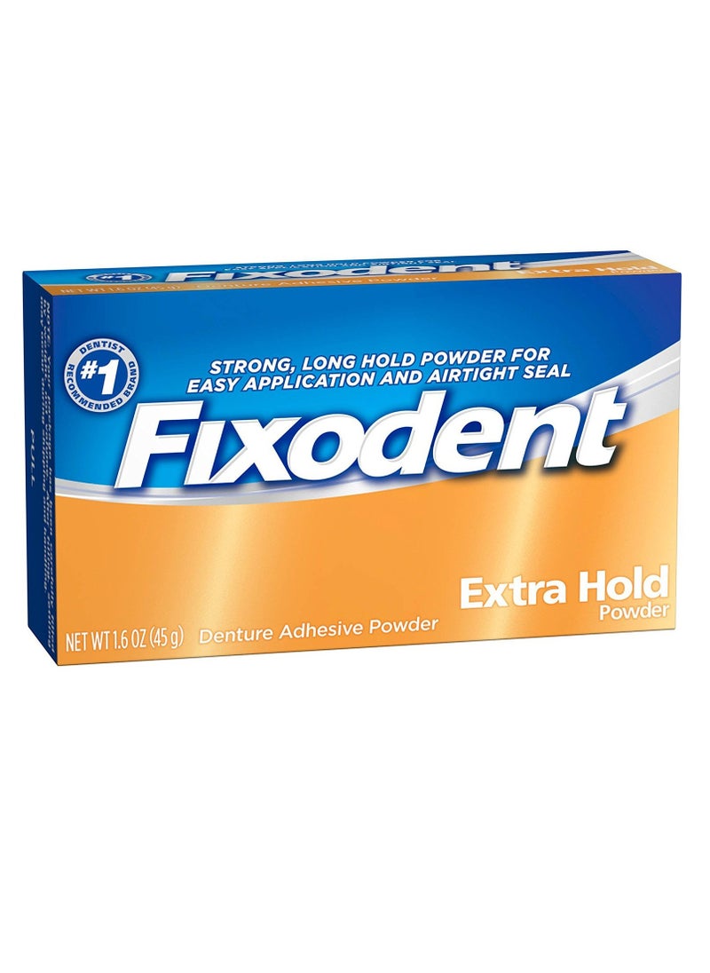 Fixodent Pwd Ex Hold Size 1.6z Fixodent Extra Hold Denture Adhesive Powder