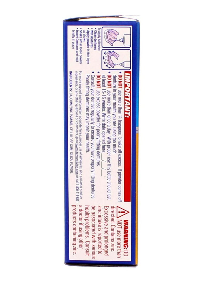 Fixodent Denture Adhesive Powder Extra Hold 2.70 oz (Pack of 3)