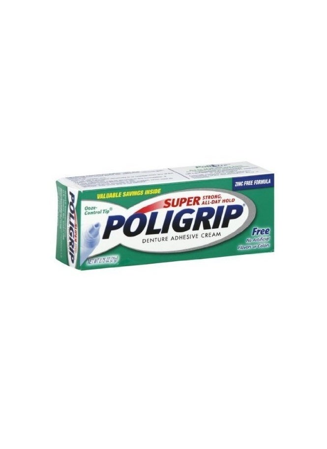 Super Poligrip Denture Adhesive Cream 0.75 Oz Travel Size (Pack of 3)