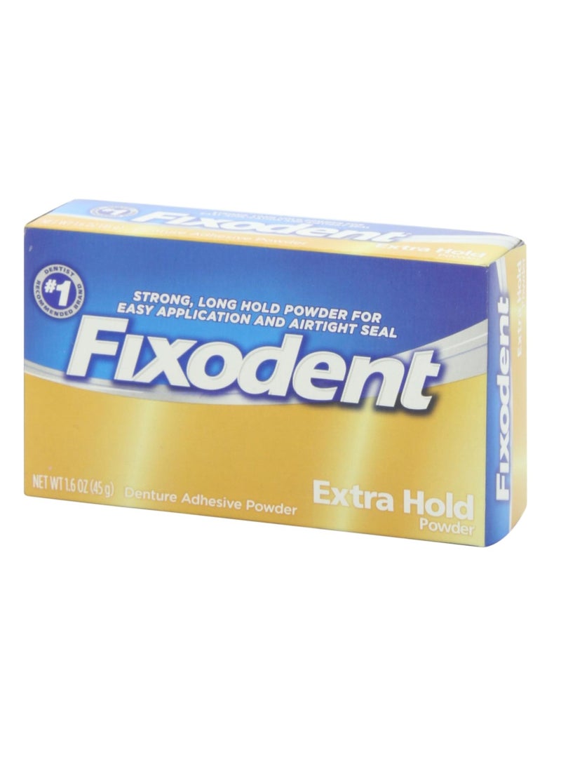 Fixodent Denture Adhesive Powder, Extra Hold - 1.6 Oz