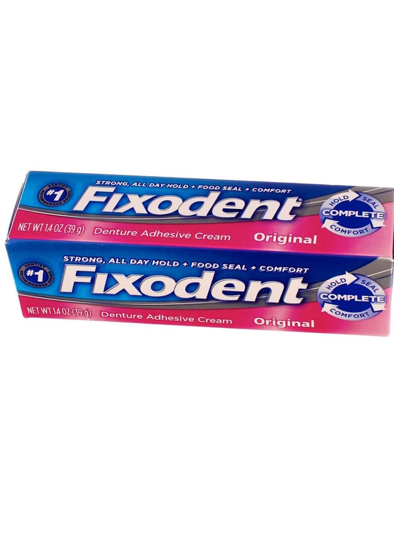 Fixodent Denture Adhesive Cream Original 1.40 oz (Pack of 2)