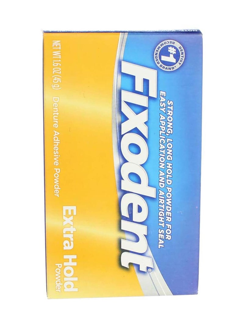 Fixodent Denture Adhesive Powder Extra Hold - 1.6 oz, Pack of 2