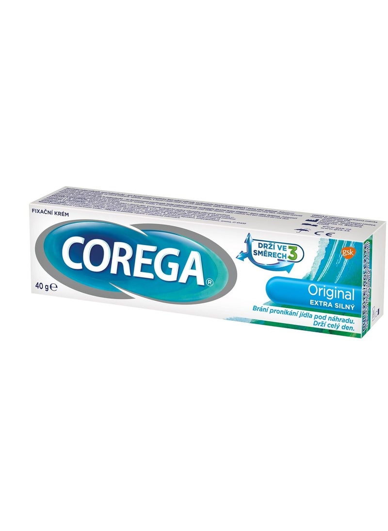Corega Extra Strong - Denture Adhesive Cream - 40g