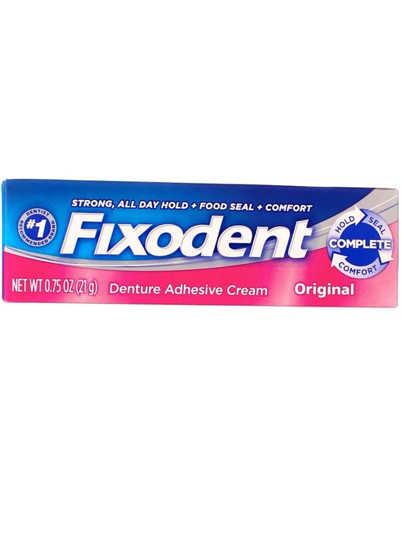 Fixodent Denture Adhesives Cream, Original - 0.75 Oz (pack of 6)