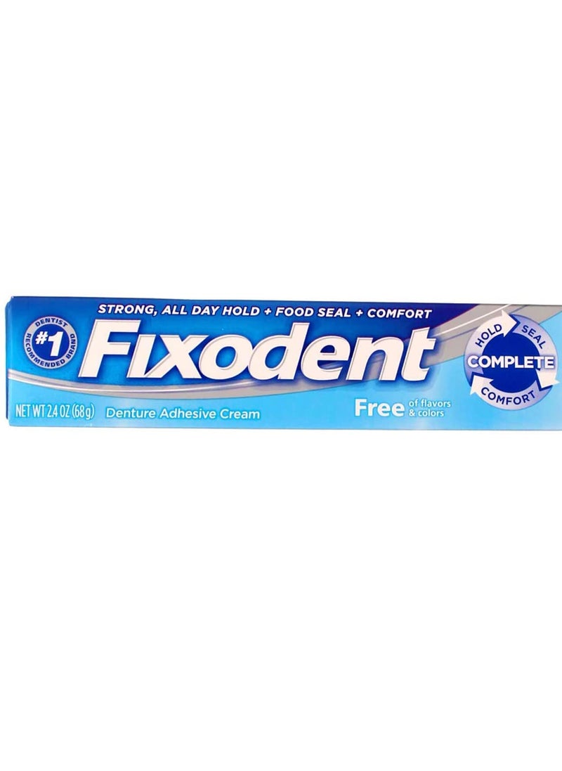 Fixodent Free Denture Adhesive Cream 2.40 oz (Pack of 5)