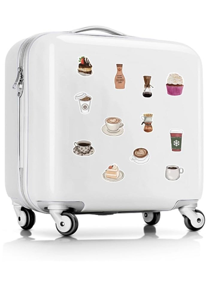 100PCS Coffee Stickers Water Bottle Stickers Laptop Stickers Skateboard Stickers Luggage Travel Case Waterproof Stickers Gift Stickers DIY Stickers for Adults Kids Teens (Coffee)