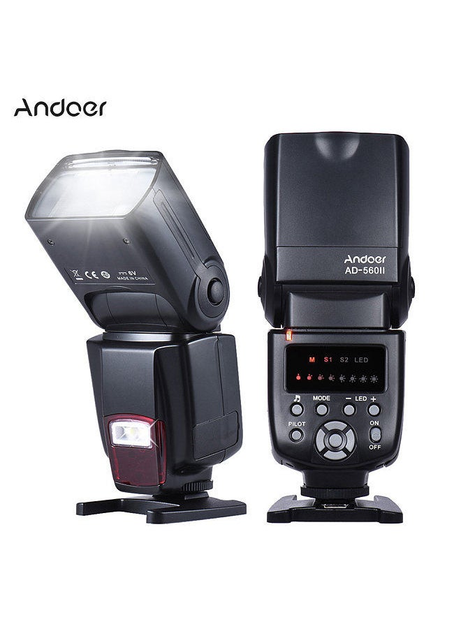 AD-560Ⅱ Universal Flash Speedlite On-camera Flash GN50 w/ Adjustable LED Fill Light for Canon Nikon Olympus Pentax DSLR Cameras