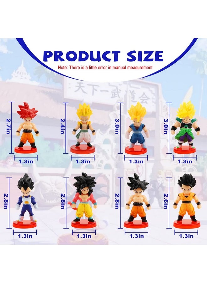 16 Pack Dbz Anime Cartoon Cake Toppers,3