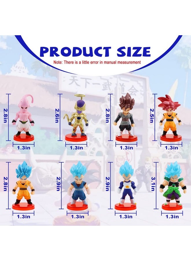 16 Pack Dbz Anime Cartoon Cake Toppers,3