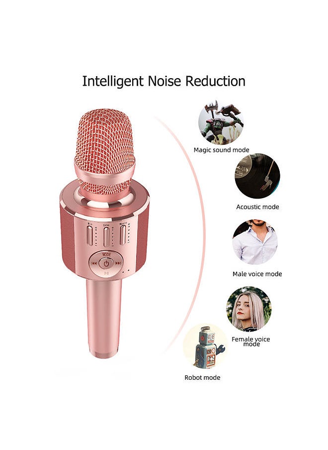 Professional H36 Handheld KTV Microphone Wireless BT Karaoke Microphone Mobile Phone Microphone with Voice Changing Modes for Live Streaming Singing Performing Occasions