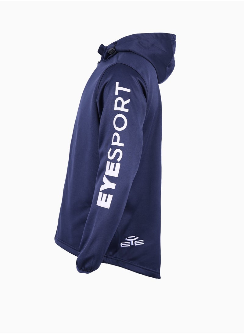 Men's Close Training Hoodie with Fleece Lining - Navy Blue