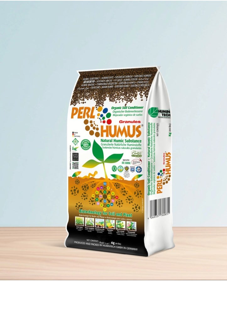 20kg Perl Humus® Granules Natural Humic Substance Organic Soil Conditioner Made in Germany