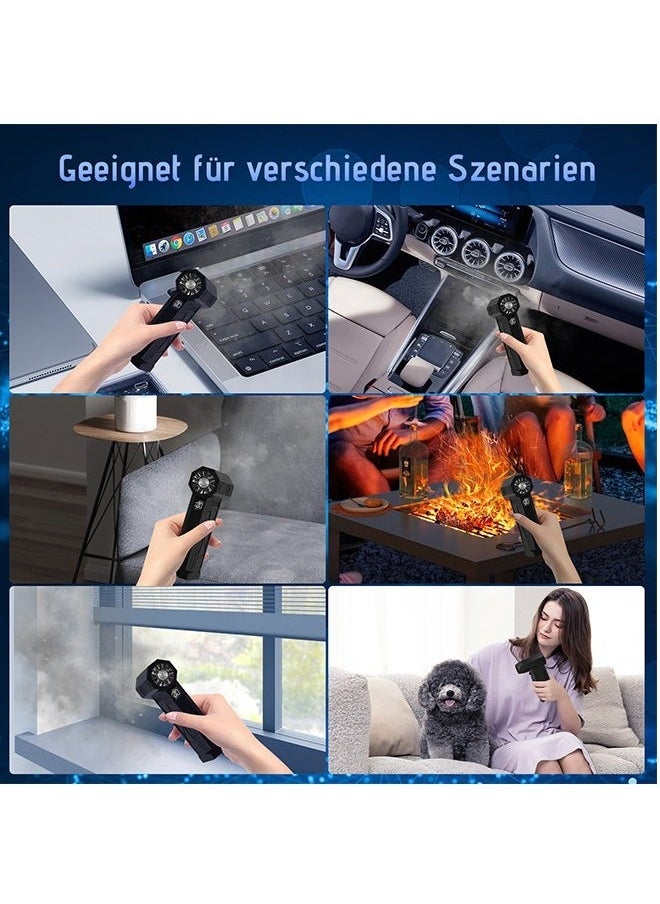 Jet Dry Mini Blower 130000 RPM Portable Mini Jet Dry Blower 4 Speeds Adjustable Electric Air Duster for Computer Keyboard Outdoors Car Home
