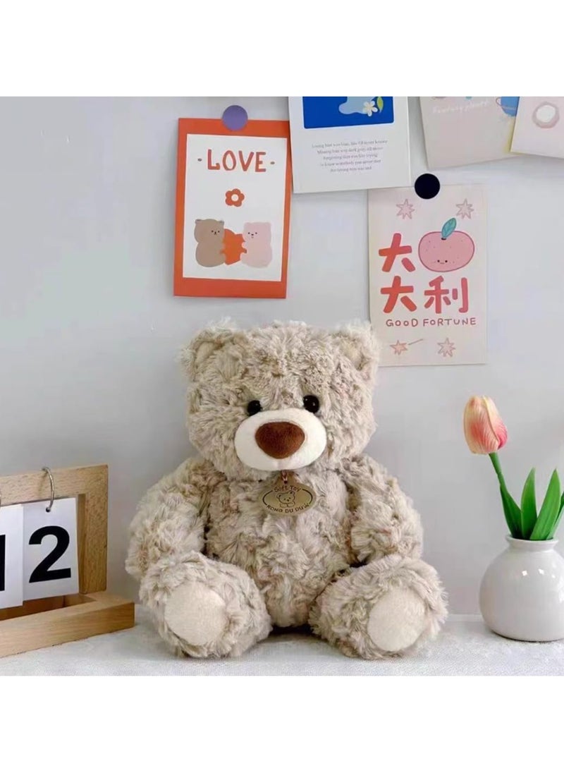 10Inch Teddy Bear Stuffed Animal, Soft Cuddly Stuffed Plush Bear, Gifts for Kids Baby Toddlers on Baby Shower, Valentine's Day (Light Brown)