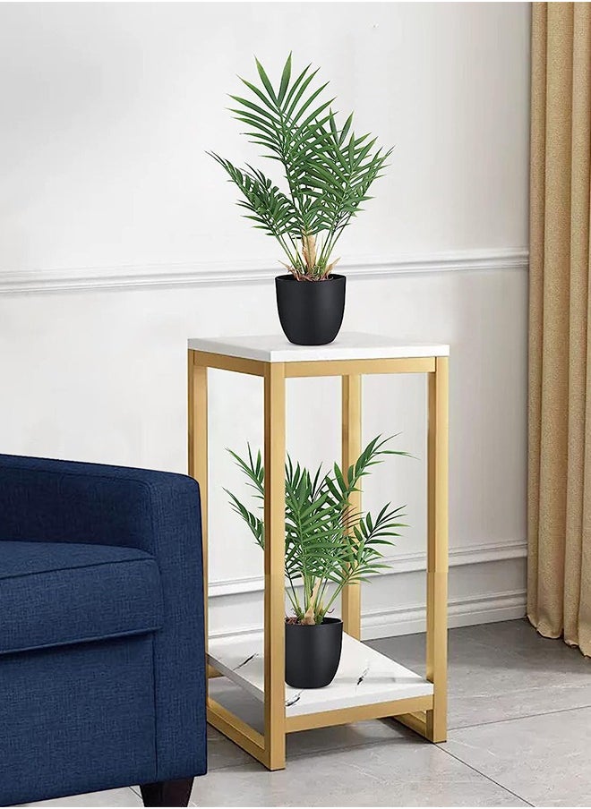 2 Pack Fake Plant with Pot 35cm Desk Plant Artificial Potted Plant in Matte Black Pot Greenery Aesthetic House Plants for Home Decor Indoor Bathroom Table Shelf Desk Office Decoration