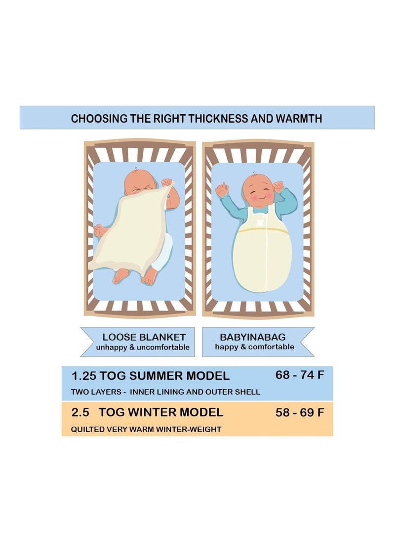 Baby Sleeping Bag Minky Dot Blue Quilted Winter Model 2 5 Tog Large 22 Mos 3T