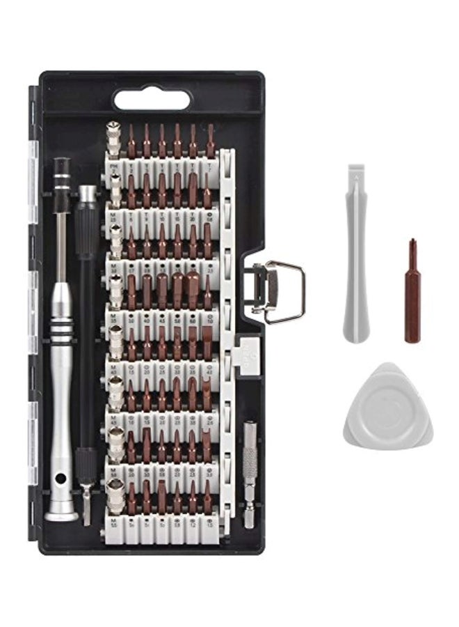 63-Piece Precision Screwdriver Set Brown/Silver/Black