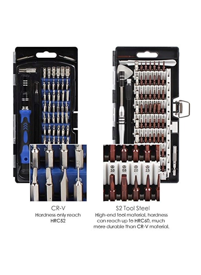 63-Piece Precision Screwdriver Set Brown/Silver/Black