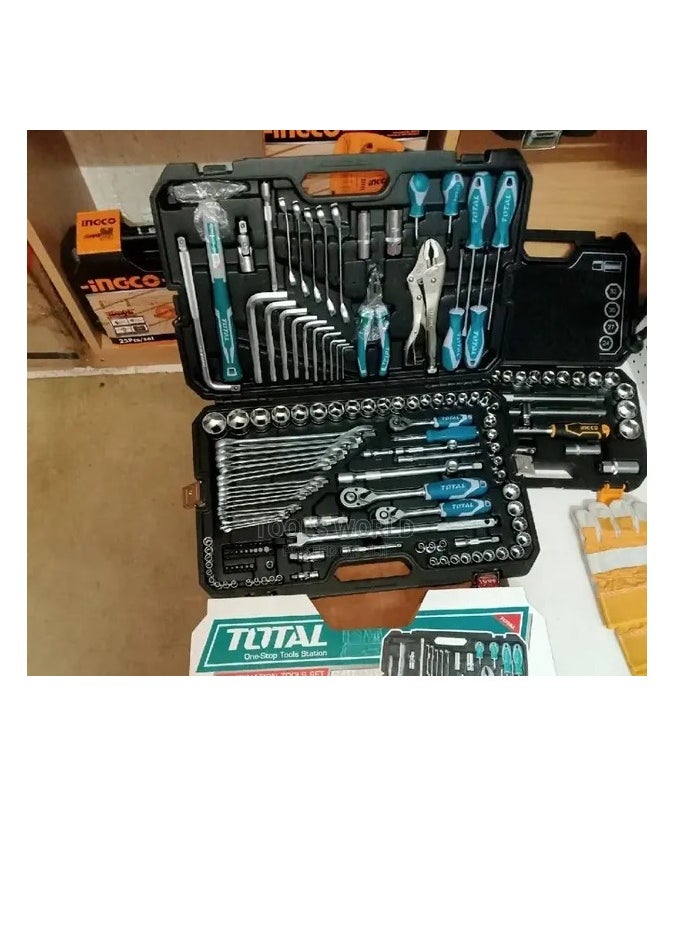 TOTAL 142-Piece Combination Tools Set with 1/2