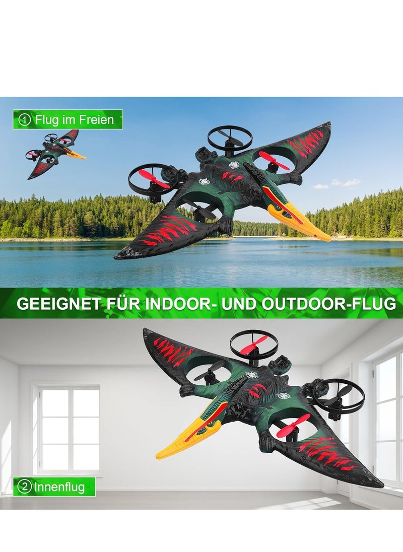 RC Aeroplane 2.4GHz Remote-Controlled Aeroplane L0713 Quadcopter | Floating Fighter Aircraft | RTF for Beginners, Children & Adults | USB Charging, Durable Design, Green