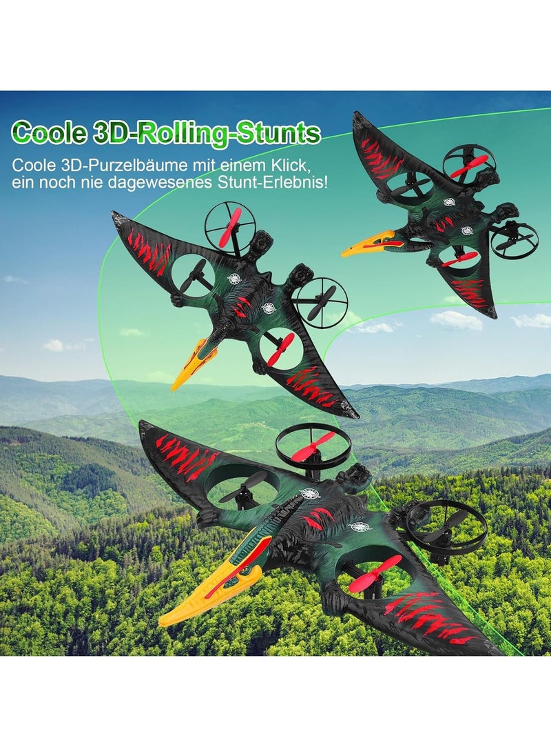 RC Aeroplane 2.4GHz Remote-Controlled Aeroplane L0713 Quadcopter | Floating Fighter Aircraft | RTF for Beginners, Children & Adults | USB Charging, Durable Design, Green