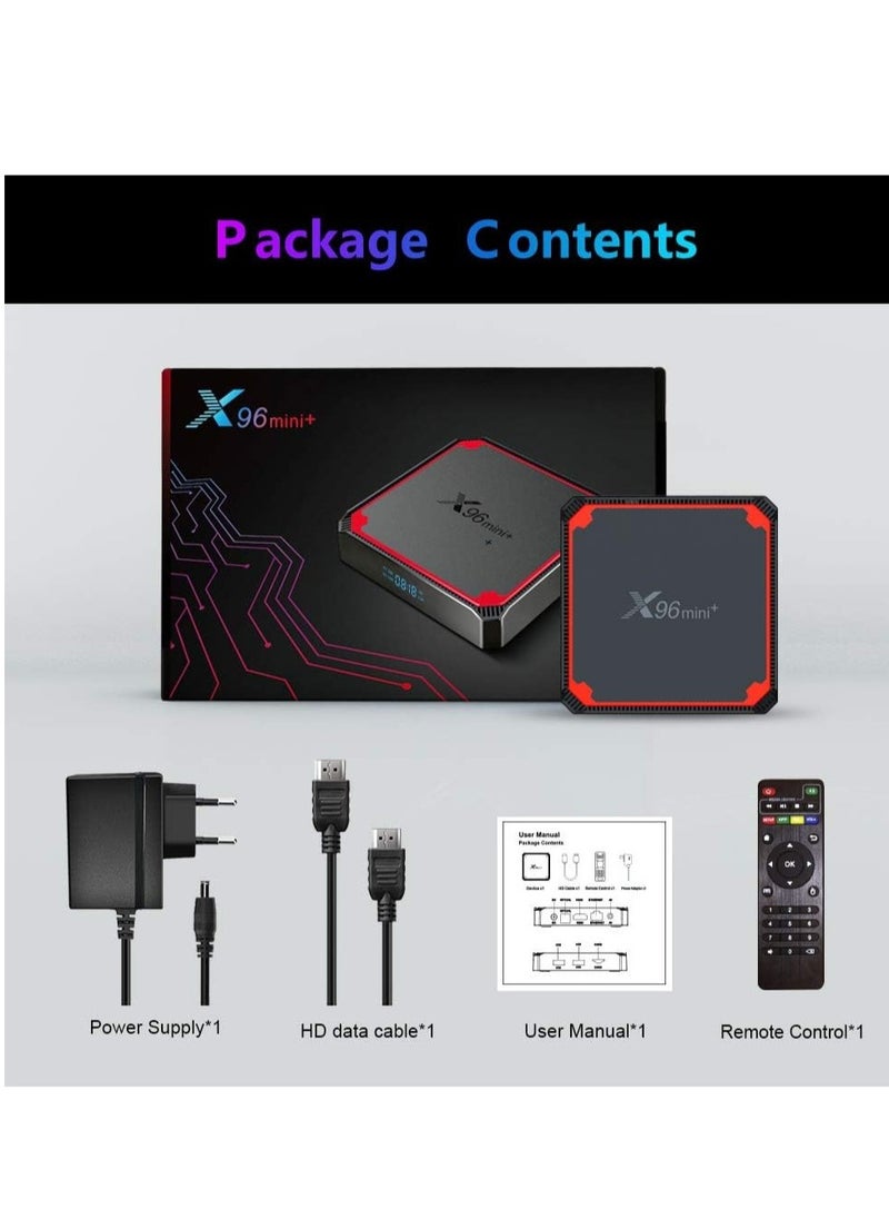 X96 Mini Plus TV Box | Android 9.0 Smart TV Box with Amlogic S905W4 Quad-Core Processor | 5G Dual WiFi | 4K & 6K UHD Support | H.265 Decoding | Google & YouTube Compatible | Media Player with 2GB RAM + 16GB ROM | HDMI 2.0 Streaming Device