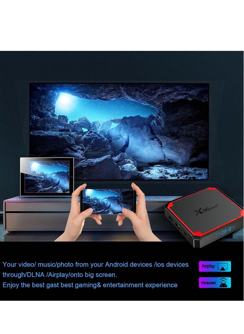 X96 Mini Plus TV Box | Android 9.0 Smart TV Box with Amlogic S905W4 Quad-Core Processor | 5G Dual WiFi | 4K & 6K UHD Support | H.265 Decoding | Google & YouTube Compatible | Media Player with 2GB RAM + 16GB ROM | HDMI 2.0 Streaming Device