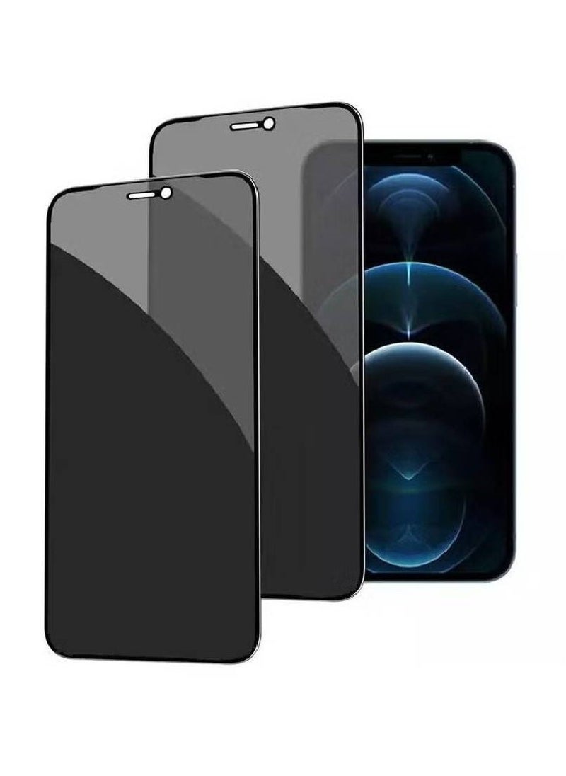 (2 Pack) for iPhone 13 Pro Privacy Tempered Glass Screen Protector Anti-Scratch with Back Camera glass Alignment Frame Bubble Free Scratch Resistant