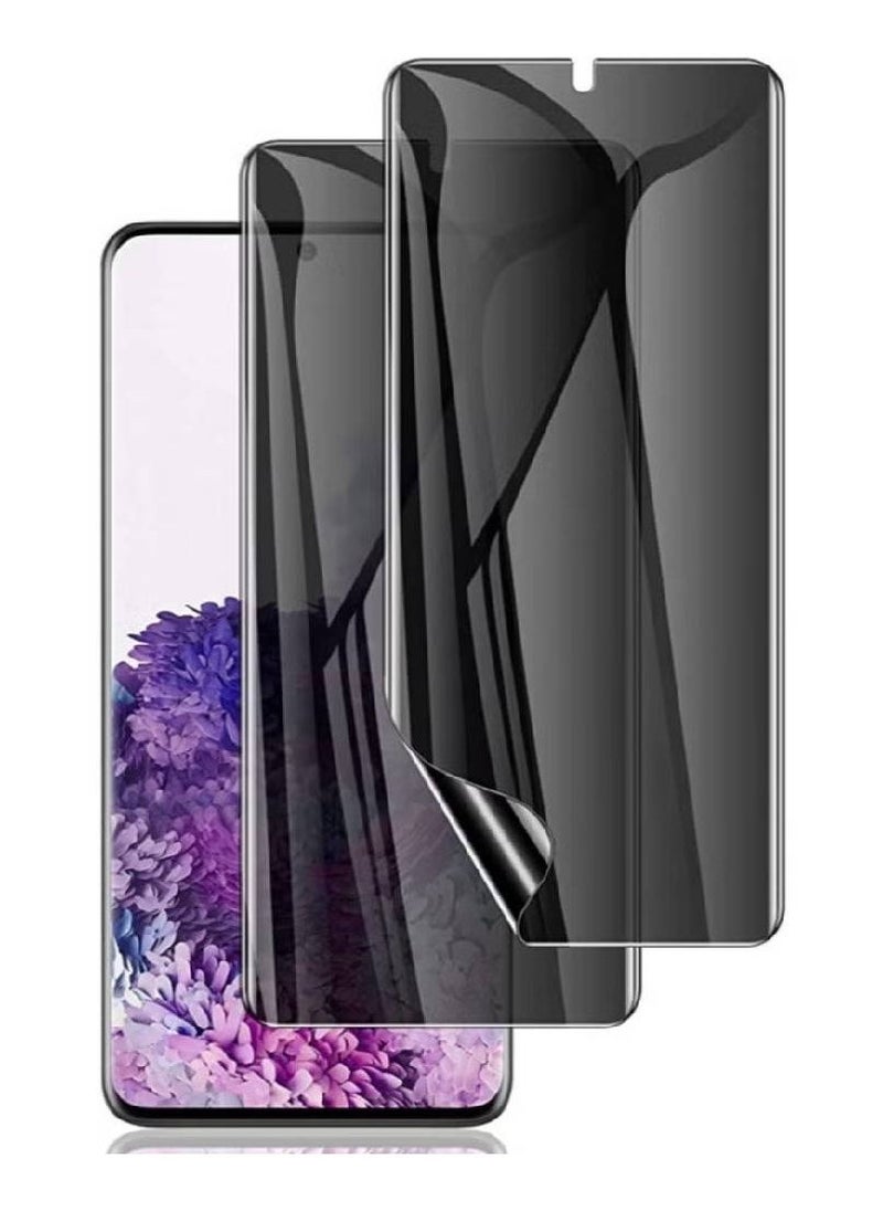 【2 Pack】 Galaxy S20 Plus Privacy Screen Protector, Anti-Spy Flexibel Film TPU Screen Protector for Galaxy S20 Plus, S20+ 2020 6.7 Inch 【Support Fingerprint ID】 【Case Friendly】 【Full Coverage】 - Black