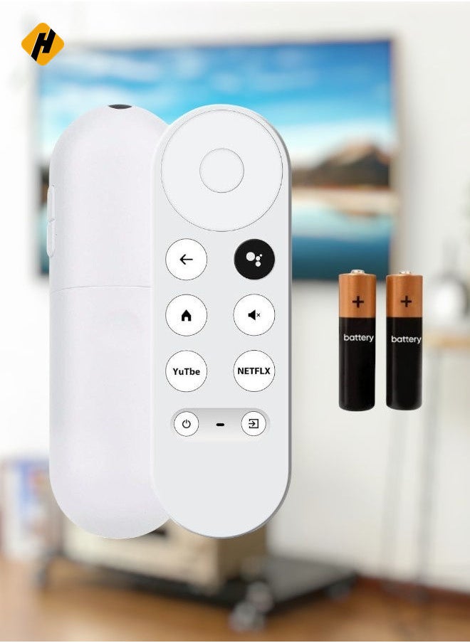 Replacement Voice Remote for Google Chromecast 4K Snow/HD TV – Compatible with G9N9N, GA01409-US, GA01919-US, GA01920-US, GA01923-US, GA02463-US, GA02464-US – Voice Control & Easy Setup, Remote Control ONLY