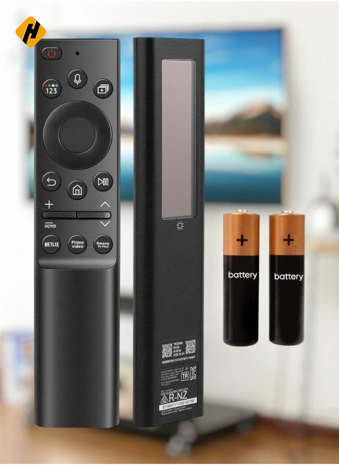BN59-01357A Solar Voice Remote Control Compatible with Samsung Smart TVs – 4 Apps and Solar Charging for Neo LED 4K 8K UHD Models (2021-2023) – Battery Included
