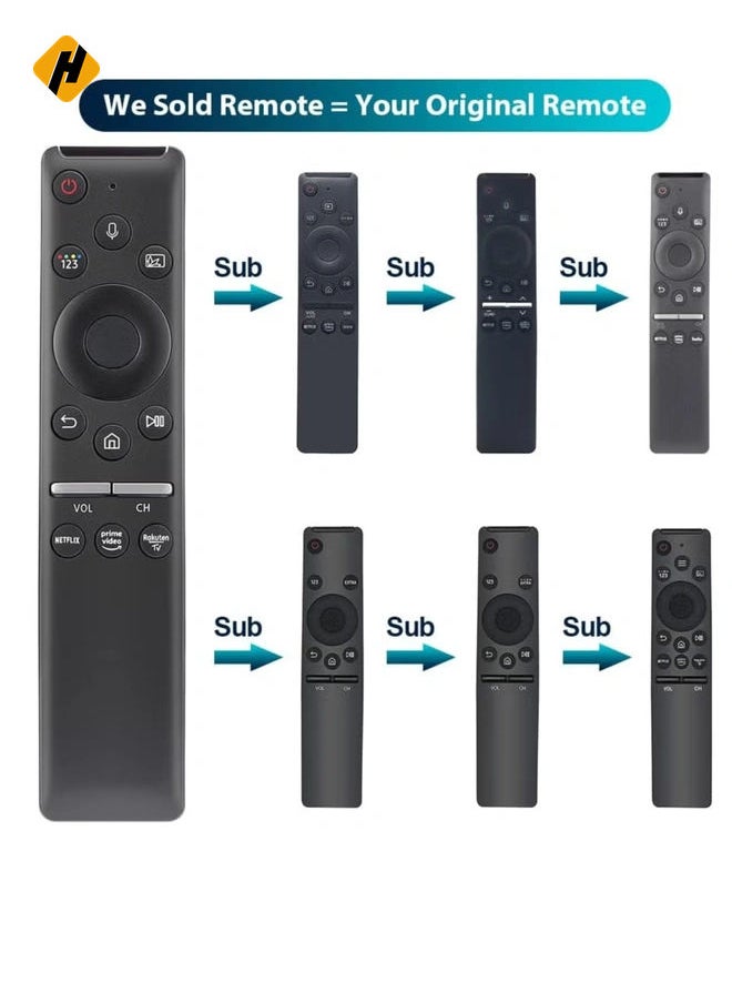 Voice Remote Control BN59-01330B BN59-01329B BN59-01328A Compatible with Samsung Smart LED TV The Serif QLED 4K 8K HDR QE43LS01TAUXXU – Netflix, Rakuten TV, and Prime Video Buttons