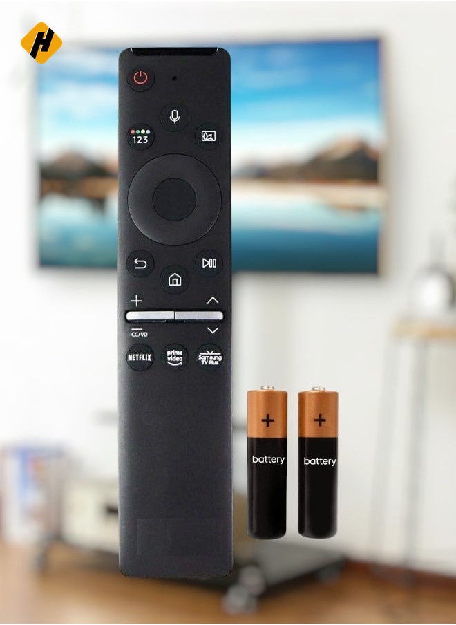 Replacement Voice Activated Remote Control BN59-01330A for Samsung Smart TV Build-in Netflix Prime Video Samsung TV Plus with battery